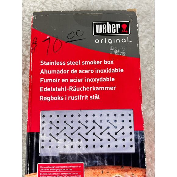 Original WEBER Stainless Steel Smoker Box BBQ Grill Cooking Cookout 7576 New OEM - Picture 4 of 5